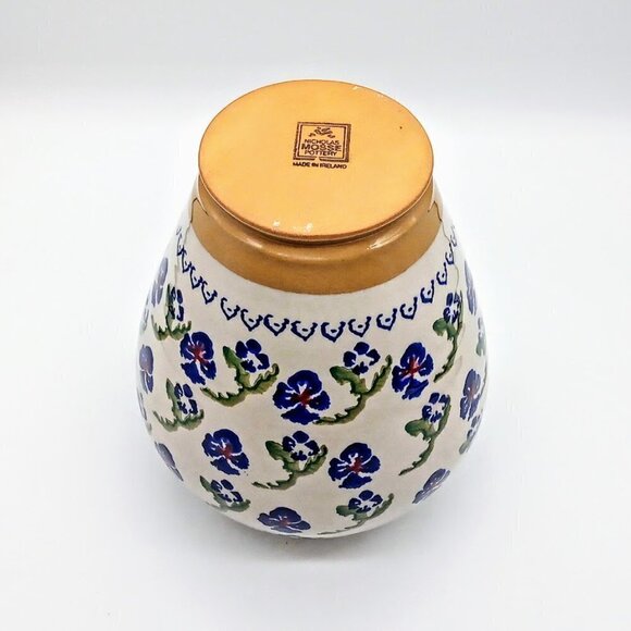 Nicholas Mosse Pottery Ireland Pansy Ceramic Vase - Picture 5 of 6